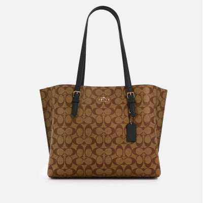 Mollie Tote In Signature Canvas - Im/Khaki/Black