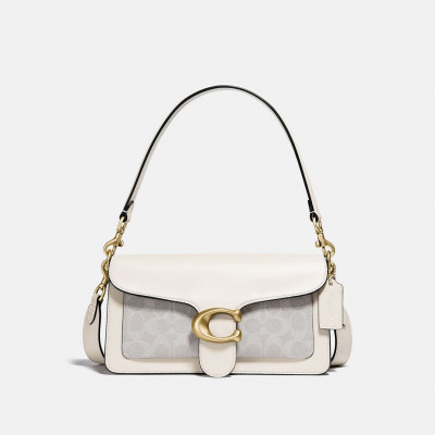 Tabby Shoulder Bag 26 In Signature Canvas - Chalk