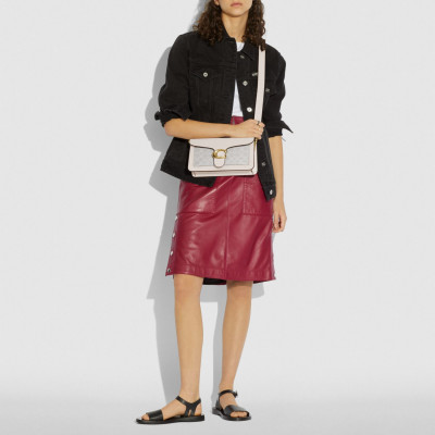 Tabby Shoulder Bag 26 In Signature Canvas - Chalk