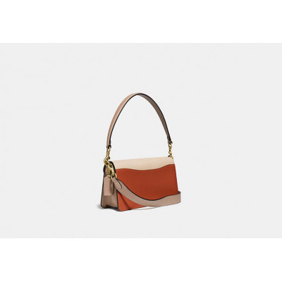 Tabby Shoulder Bag 26 With Signature Canvas - Brass/Tan Ivory