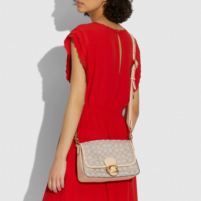 Soft Tabby Shoulder Bag In Signature - B4/Stone Ivory
