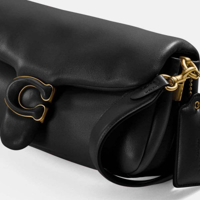 Pillow Tabby Shoulder Bag 26 - Black/Brass