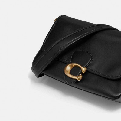 Soft Tabby Shoulder Bag - Brass/Black