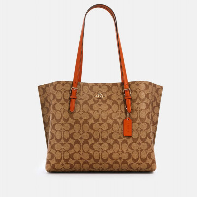 Mollie Tote In Signature Canvas - Im/Khaki Sedona