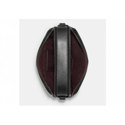 Graham Crossbody With Signature Monogram Print - Gunmetal/Black