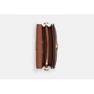 Tabby Shoulder Bag 20 In Signature Canvas - Brass/Tan/Rust